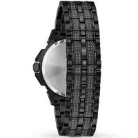 Bulova Men's Bracelet Watch - Crystal Quartz Day-Date Black Pave Dial | 98C134 ,