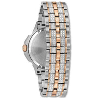 Bulova Men's Bracelet Watch - Crystal Quartz Day-Date Two Tone Steel | 98C133 ,