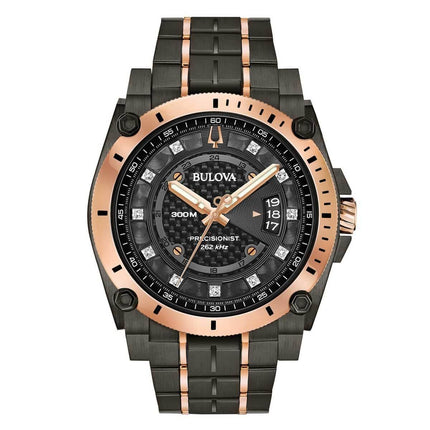 Bulova Men's Diamond Watch - Precisionist Two Tone Stainless Steel Dive | 98D149 ,