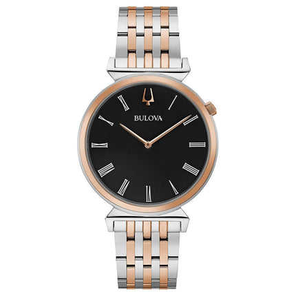 Bulova Men's Quartz Watch - Classic Regatta Black Dial Bracelet | 96A234 ,