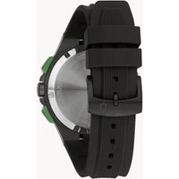 Bulova Men's Watch - Maquina Chrono Black and Dark Grey Dial Rubber Strap | 98B381 ,