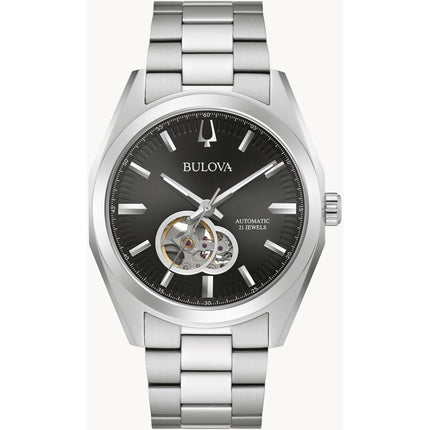 Bulova Men's Watch - Surveyor Classic Automatic Open Heart Dial Bracelet | 96A270 ,