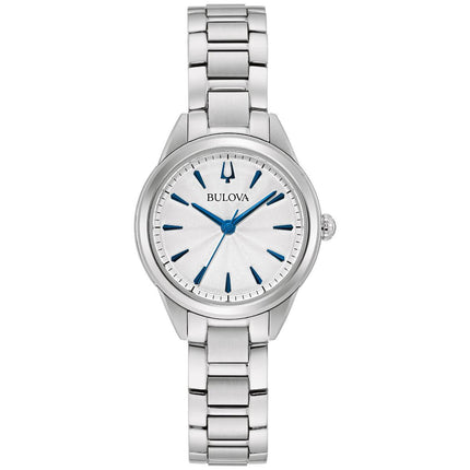 Bulova Women's Watch - Sutton Silver Tone Dial Stainless Steel Bracelet | 96L285 ,