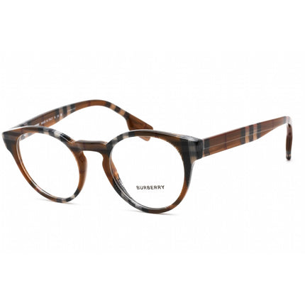 Burberry Men's Eyeglasses - Clear Lens Check Brown Plastic Round Frame | 0BE2354 3967 ,