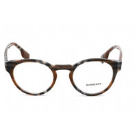 Burberry Men's Eyeglasses - Clear Lens Check Brown Plastic Round Frame | 0BE2354 3967 ,