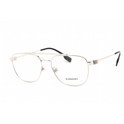 Burberry Men's Eyeglasses - Full Rim Aviator Shape Silver Metal Frame | 0BE1377 1005 ,