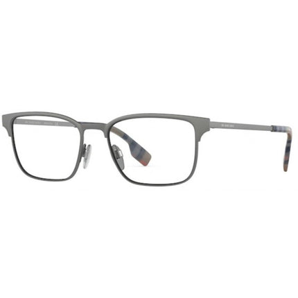 Burberry Men's Eyeglasses - Full Rim Gunmetal Rubber Rectangular Frame | 0BE1332 1290 ,