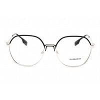 Burberry Men's Eyeglasses - Full Rim Hexagon Black/Silver Metal Frame | 0BE1379D 1005 ,