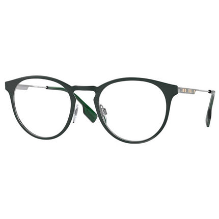 Burberry Men's Eyeglasses - Green Metal Full Rim Frame Clear Demo Lens | BE1360 1327 ,