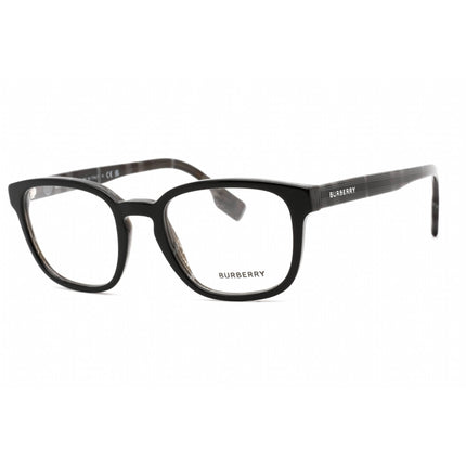 Burberry Unisex Eyeglasses - Black/Charcoal Check Plastic Rectangular | 0BE2344 4077 ,