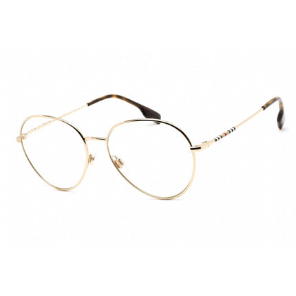 Burberry Unisex Eyeglasses - Clear Lens Light Gold Metal Round Frame | 0BE1366 1340 ,