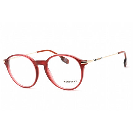 Burberry Unisex Eyeglasses - Full Rim Round Bordeaux Plastic Frame | 0BE2365 4022 ,