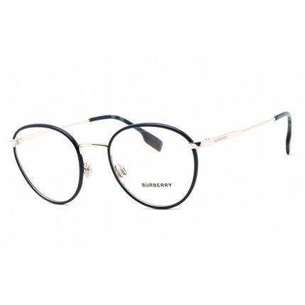 Burberry Unisex Eyeglasses - Full Rim Round Silver/Blue Metal Frame | 0BE1373 1005 ,