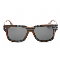 Burberry Unisex Sunglasses - Dark Grey Lens Check Brown Rectangular | 0BE4394 396687 ,