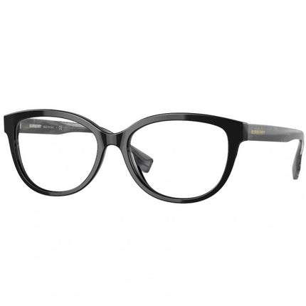 Burberry Women's Eyeglasses - Black Acetate Frame Clear Demo Lens | 0BE2357 3980 ,