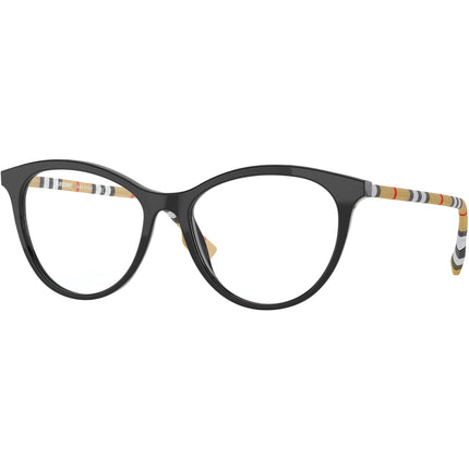 Burberry Women's Eyeglasses - Full Rim Black Acetate Cat Eye Frame | 0BE2325 3853 ,