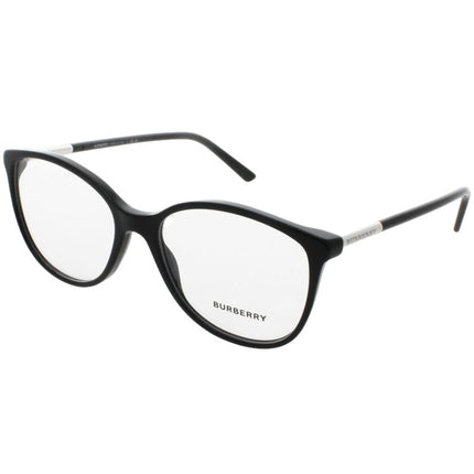 Burberry Women's Eyeglasses - Full Rim Black Plastic Round Shape Frame | 0BE2128 3001 ,