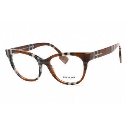 Burberry Women's Eyeglasses - Full Rim Cat Eye Check Brown, 53 mm | 0BE2375 3966 ,
