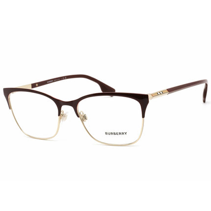 Burberry Women's Eyeglasses - Light Gold/Bordeaux Metal Cat Eye Frame | 0BE1362 1292 ,
