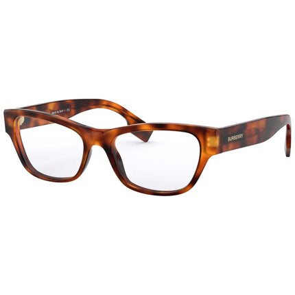 Burberry Women's Eyeglasses - Light Havana Square Plastic Full Rim | BE2302F 3316 ,