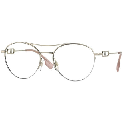 Burberry Women's Eyeglasses - Metal Round Frame Demo Lens | BURBERRY 0BE1354 1321 ,