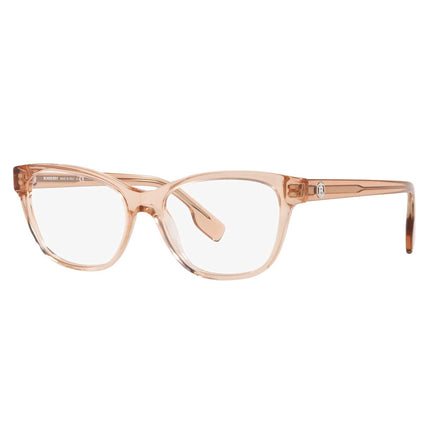Burberry Women's Eyeglasses - Transparent Peach Pink Cat Eye Full Rim | BE2346 3358 ,