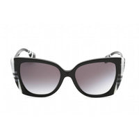 Burberry Women's Sunglasses - Black/Check White Acetate Cat Eye Frame | 0BE4393 40518G ,
