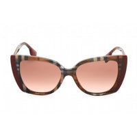Burberry Women's Sunglasses - Check Brown/Bordeaux Acetate Cat Eye | 0BE4393 405413 ,