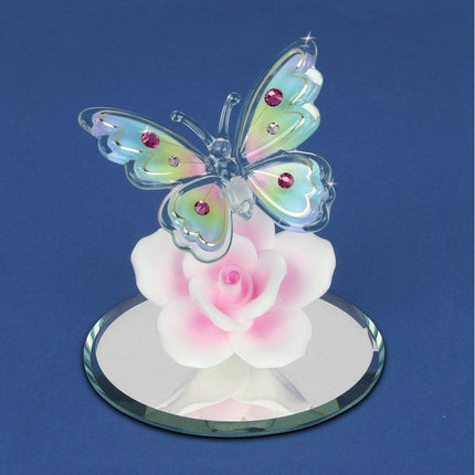 Butterfly, Bedazzled Glass Figurine ,
