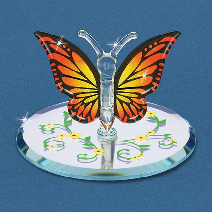 Butterfly, Monarch Glass Figurine ,