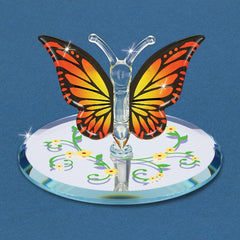 Butterfly, Monarch Glass Figurine