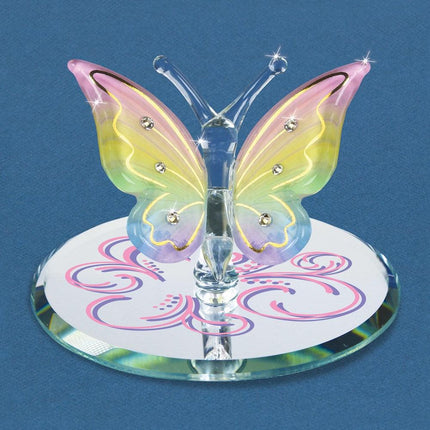 Butterfly Rainbow Flutter Glass Figurine ,