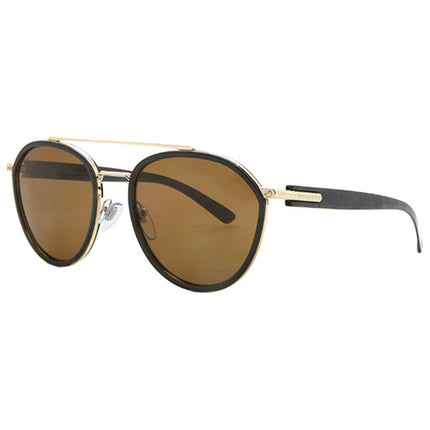 Bvlgari Men's Sunglasses - Brown Polarized Lens Full Rim Metal Frame | BV5051 202283 ,