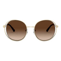Bvlgari Women's Sunglasses - Pale Gold Round Frame Brown Gradient Lens | BV6135 278/13 ,