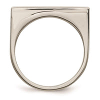 Stainless Steel Polished Signet Ring ,