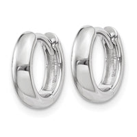 14k White Gold Hinged Hoop Earrings ,
