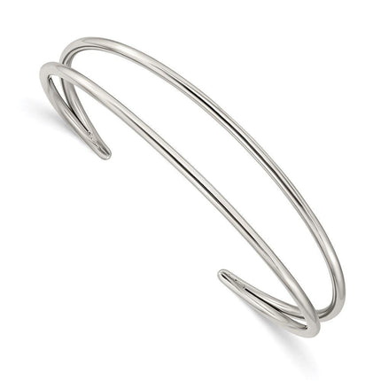 Stainless Steel Polished Cuff Bangle ,
