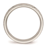 Stainless Steel Polished Textured Ring ,
