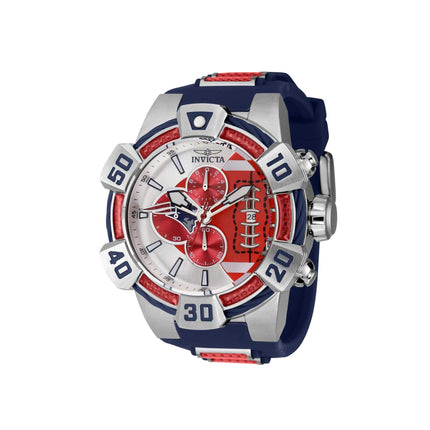 Invicta Men's Watch - NFL New England Patriots Chronograph Blue Silicone Strap | 41573 ,