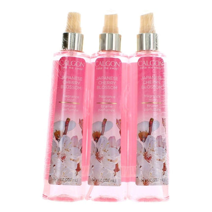 Calgon Japanese Cherry Blossom by Calgon, 3 Pack 8 oz Fragrance Mist for Women ,