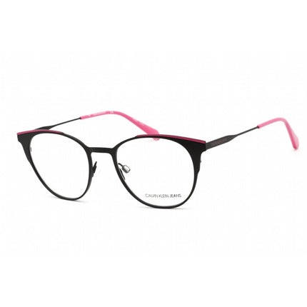 Calvin Klein Jeans Men's Eyeglasses - Black/Bright Rose Metal Round | CKJ21208 081 ,