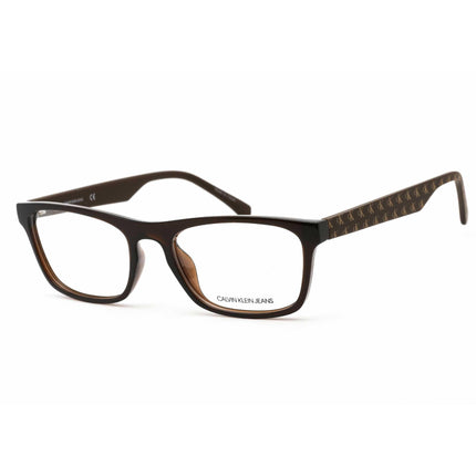 Calvin Klein Jeans Men's Eyeglasses - Crystal Dark Brown Rectangular | CKJ20517 201 ,