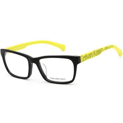 Calvin Klein Jeans Unisex Eyeglasses - Black Frame with Yellow Temple | CKJ957AF 001 ,