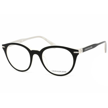Calvin Klein Jeans Unisex Eyeglasses - Black/Milky White Round Frame | CKJ20513 073 ,