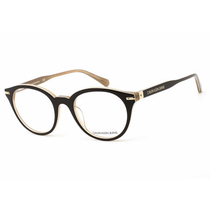 Calvin Klein Jeans Unisex Eyeglasses - Brown/Milky Beige Round Frame | CKJ20513 213 ,