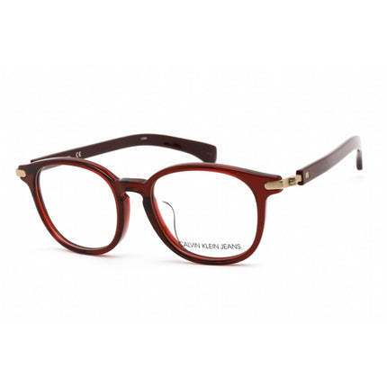 Calvin Klein Jeans Unisex Eyeglasses - Crystal Burgundy Oval Frame | CKJ956AF 609 ,