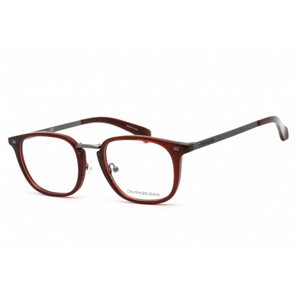 Calvin Klein Jeans Unisex Eyeglasses - Crystal Burgundy Plastic Frame | CKJ494AF 609 ,