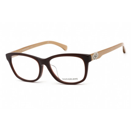 Calvin Klein Jeans Unisex Eyeglasses - Crystal Sienna Rectangular Frame | CKJ943AF 254 ,