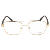 Calvin Klein Jeans Unisex Eyeglasses - Gold/Brown Aviator Metal Frame | CKJ19301 717 ,