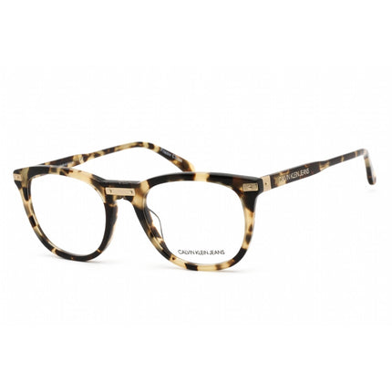 Calvin Klein Jeans Unisex Eyeglasses - Khaki Tortoise Plastic Round | CKJ20518 244 ,